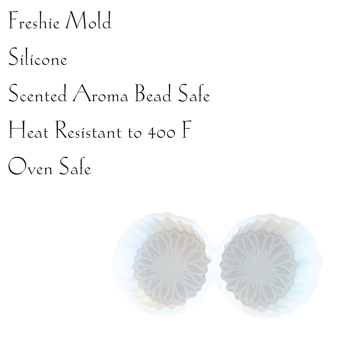 Sunflower Double Vent Clip Freshie Silicone Mold 2 x 2 x 0.8”