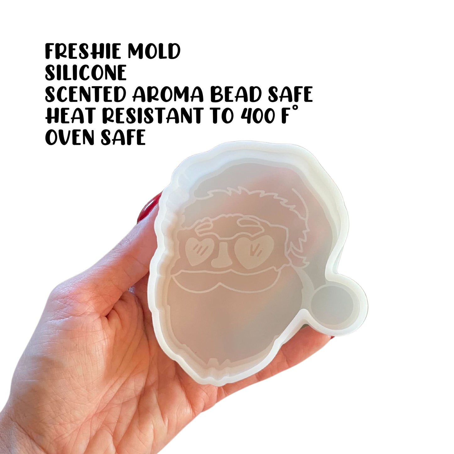 Santa Claus with Heart Eyes Silicone Mold