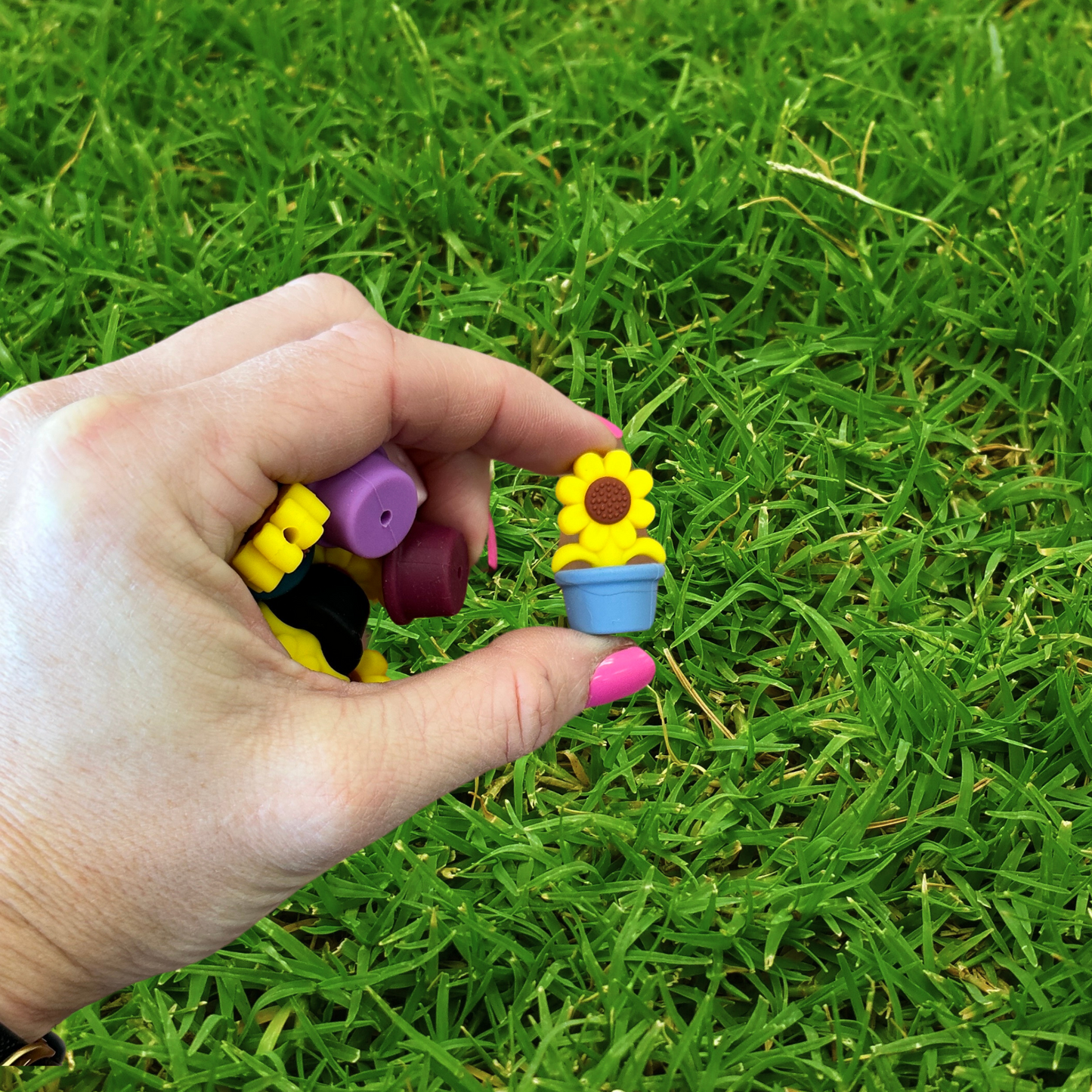 Sunflower Silicone Focal Bead Set | 12 Pc Mixed Pack