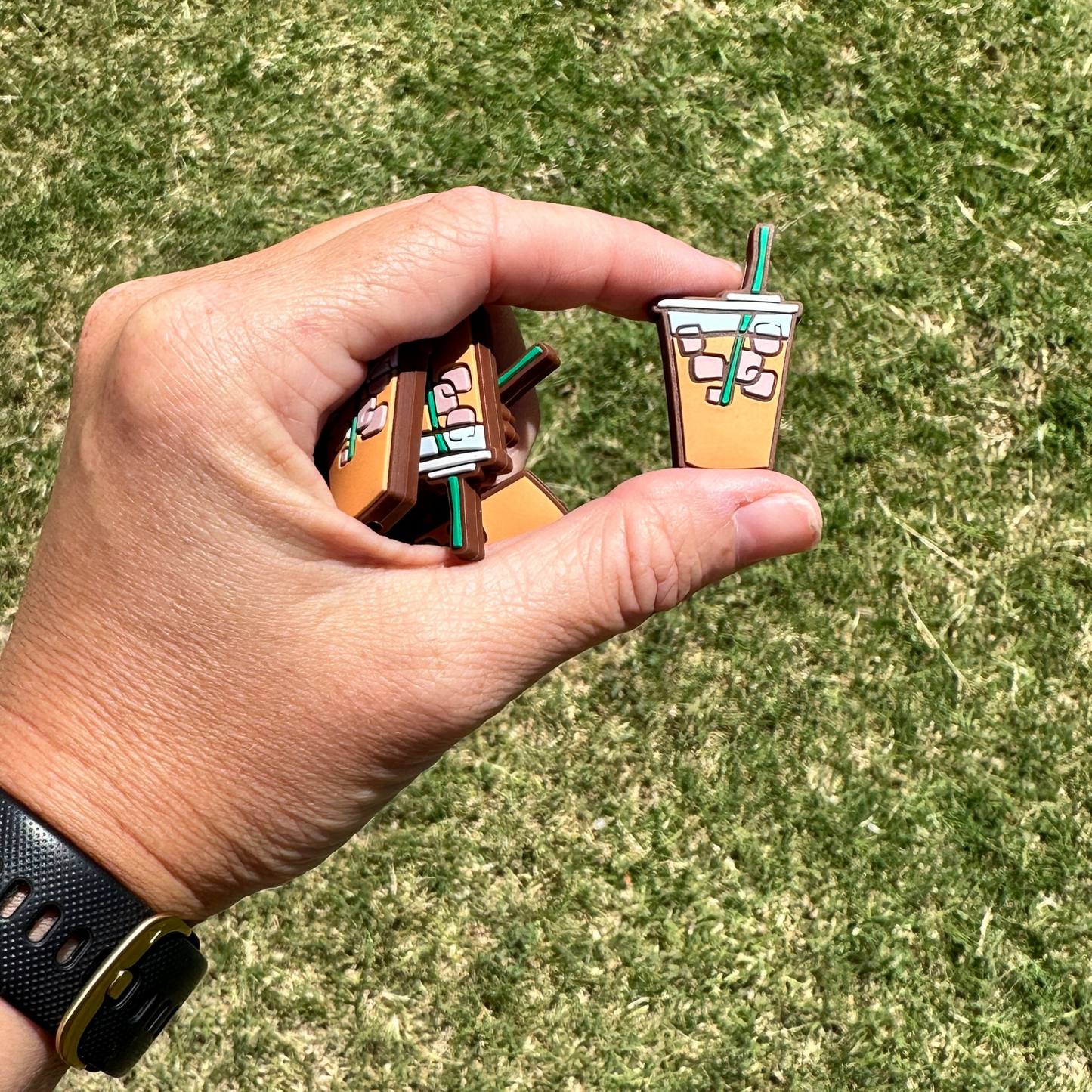 Iced Coffee Focal Beads Silicone | 12 pk