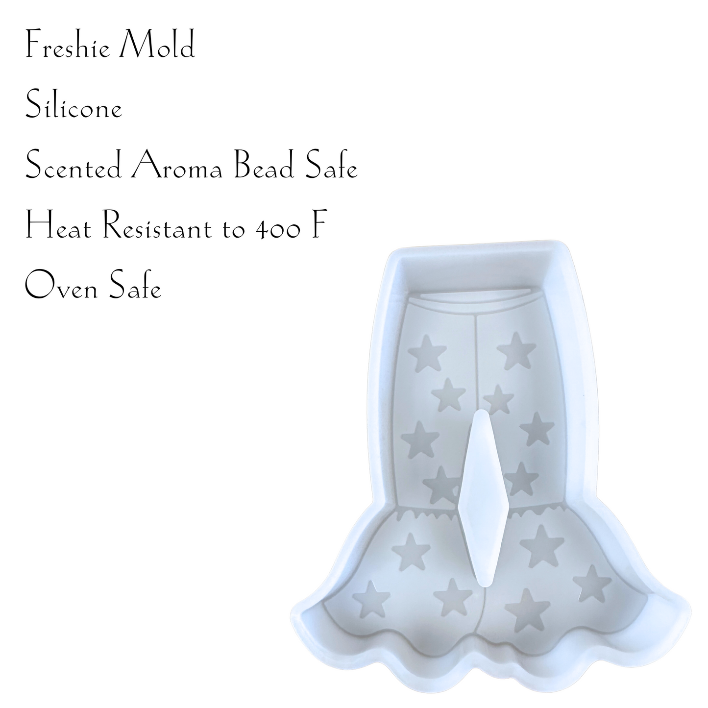 Bell Bottom with Stars Pants Silicone Mold