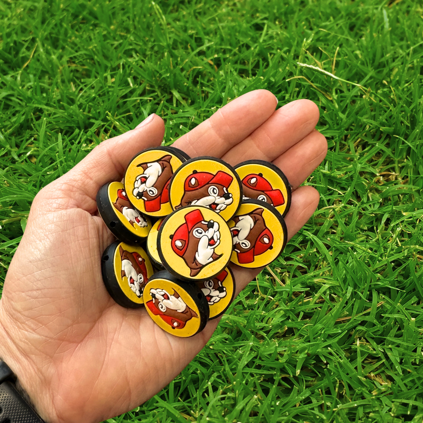 Gas Station Beaver Bucey Texas Silicone Focal Bead | 12 Pack