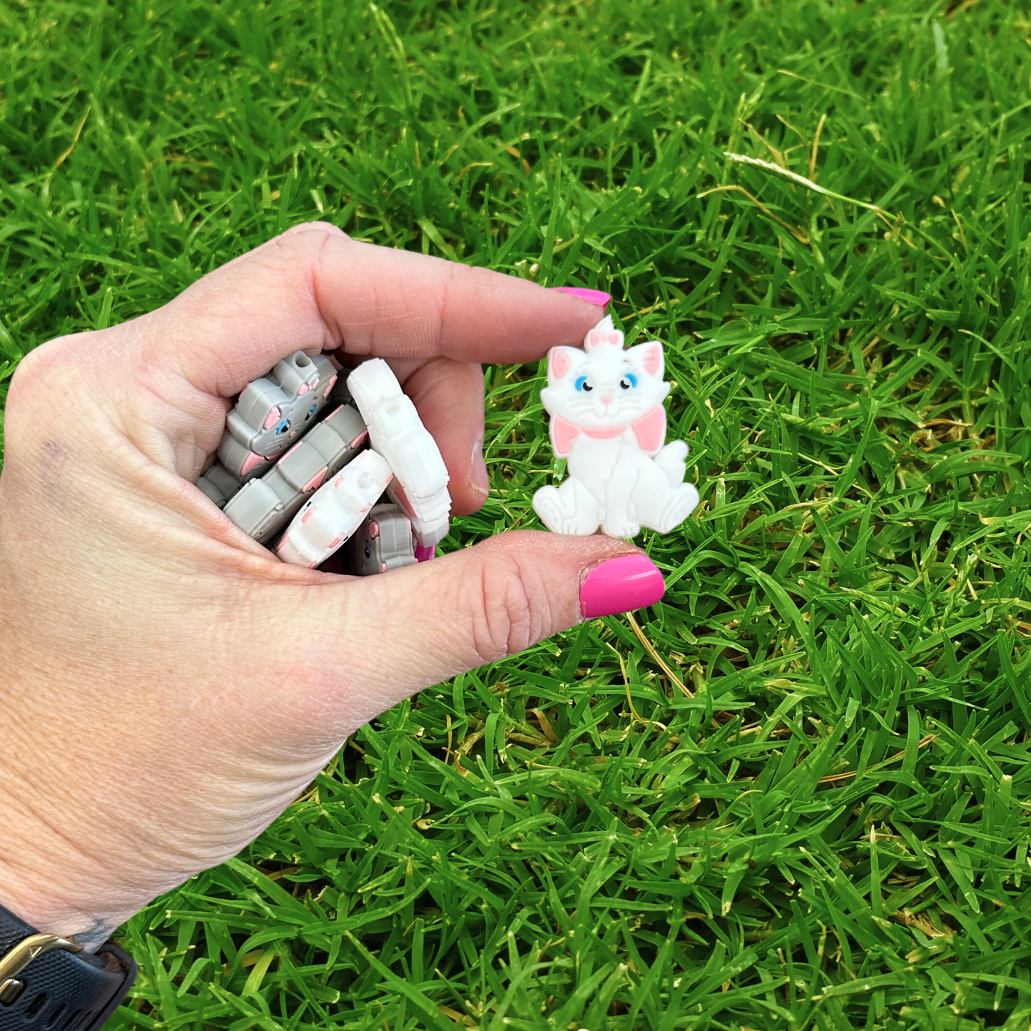 Kitty Cat Silicone Focal Bead Set | 12 Pc Mixed Pack