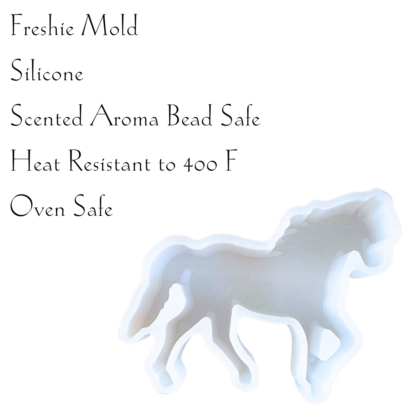 Horse Freshie Silicone Mold 3.25 x 4.1 x 0.8”