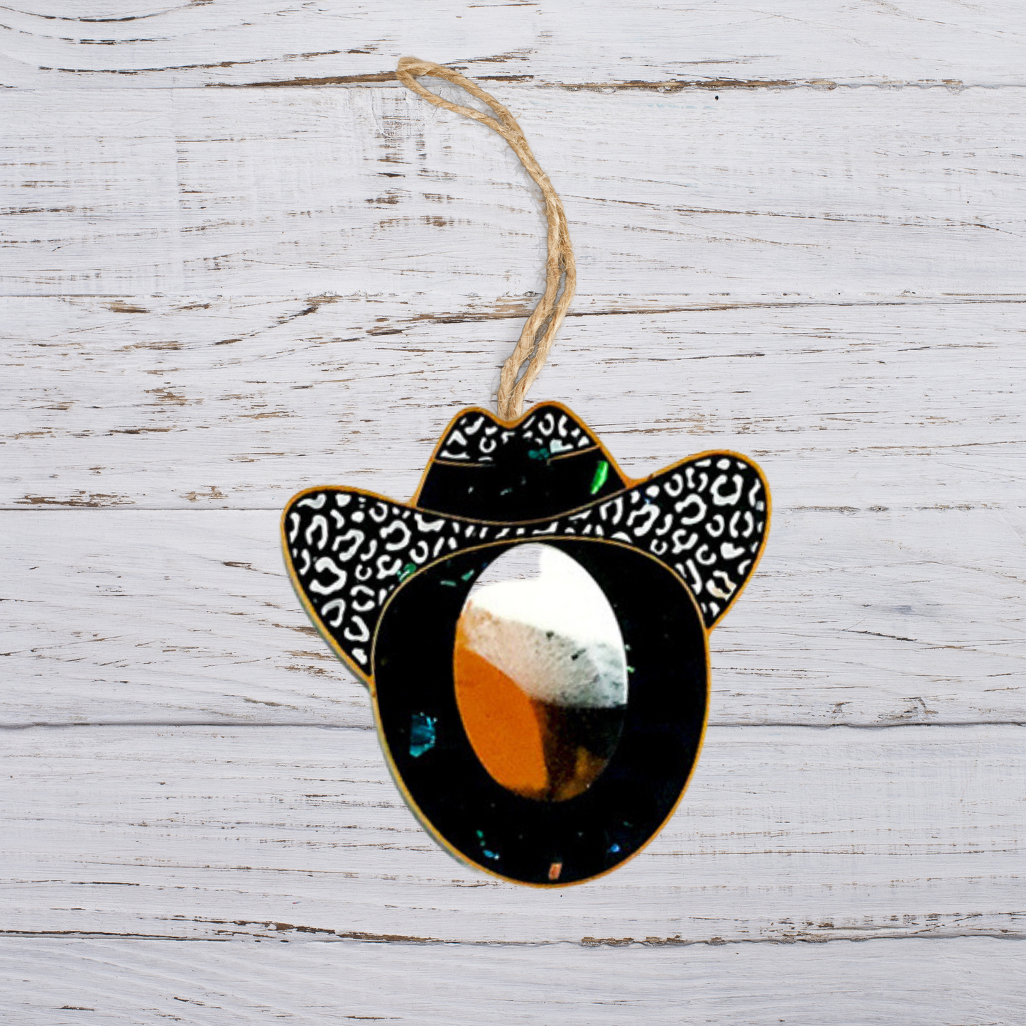 Leopard Cowboy Hat with Conch Turquoise Squash Silicone Mold