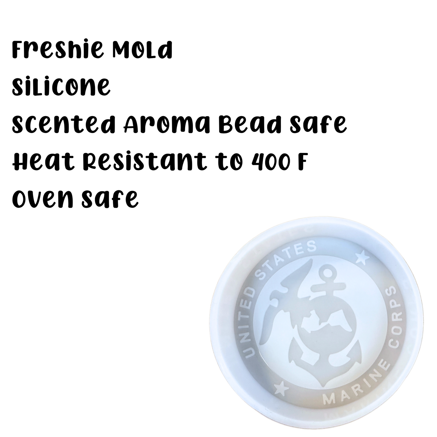 US Marine Corps Freshie Silicone Mold 4 x 4 x 0.8”