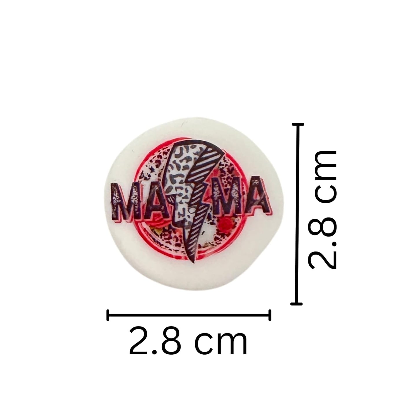 Mama Lightning Bolt Silicone Bead | 12 pk