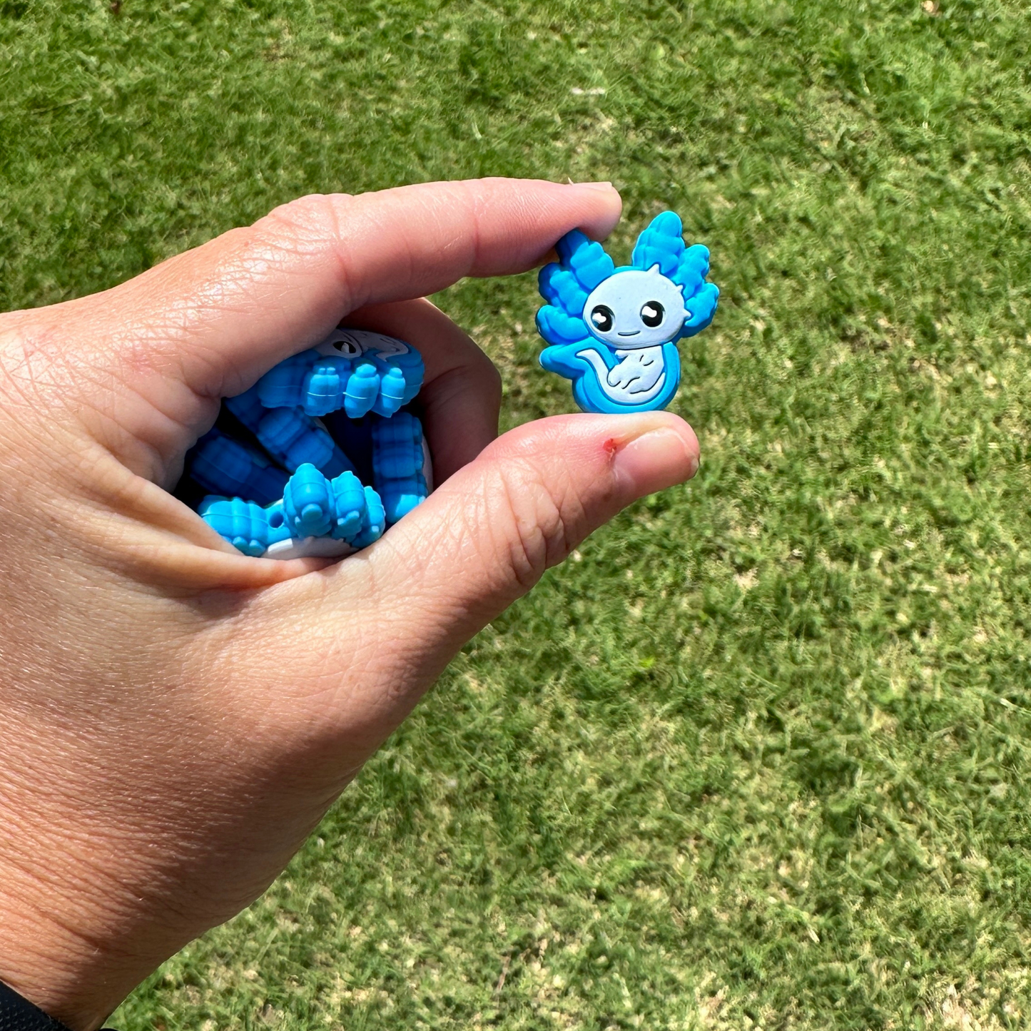Axolotl Focal Beads Silicone Blue | 12 pk
