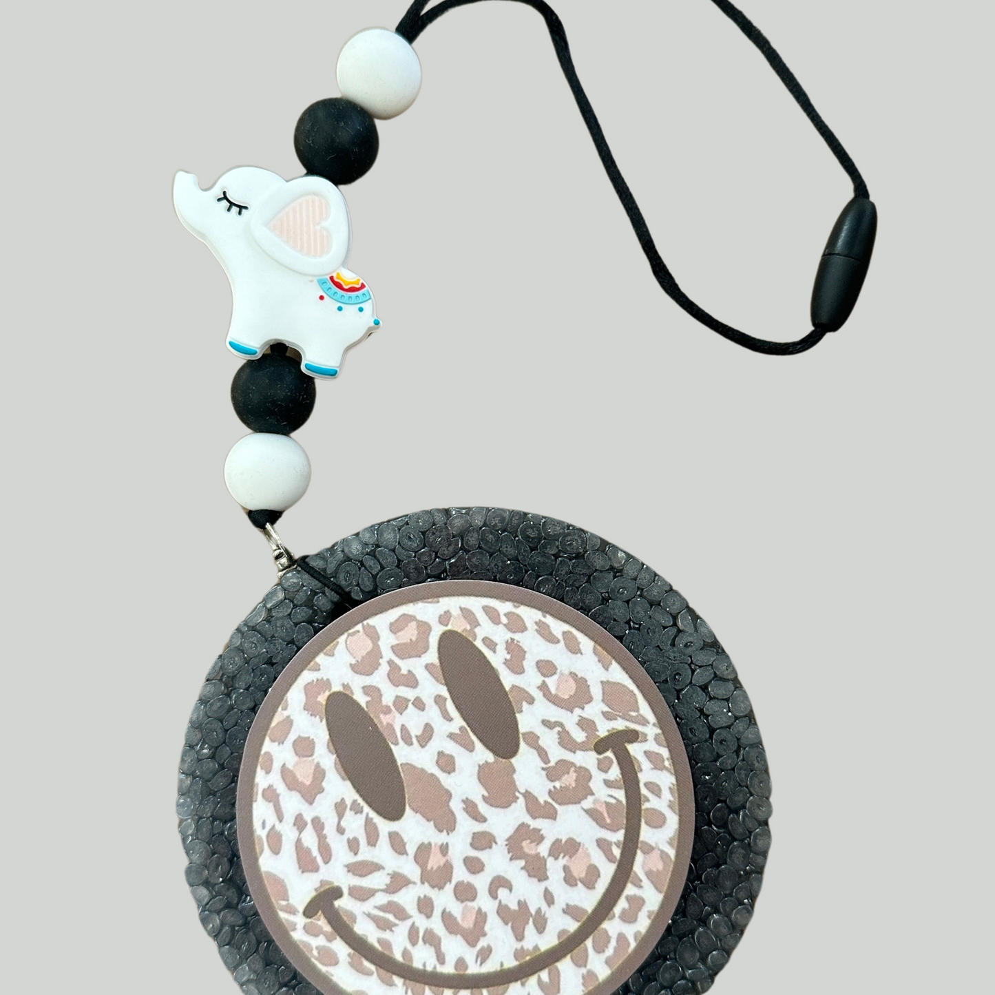 White Elephant Silicone Focal Bead | 12 Pack