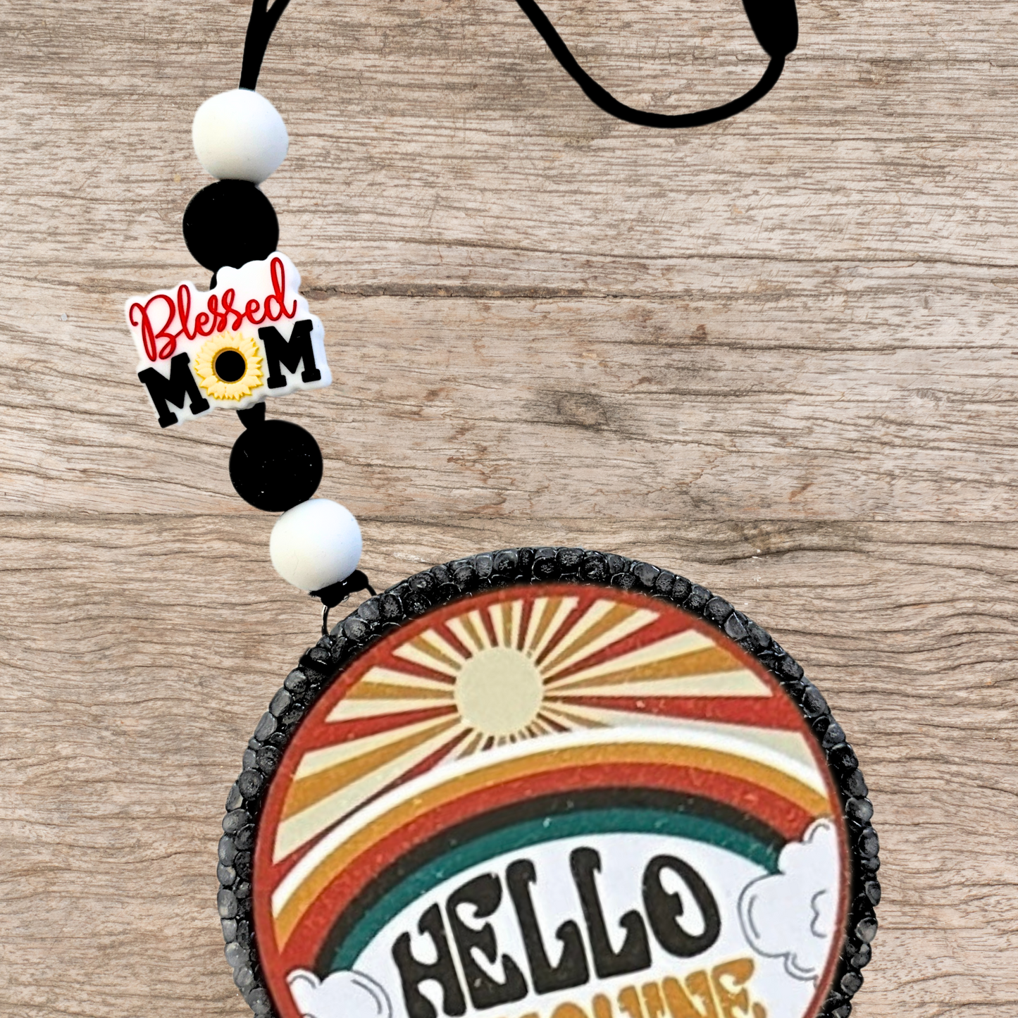 Blessed Mom Silicone Focal Beads | 12 Pack