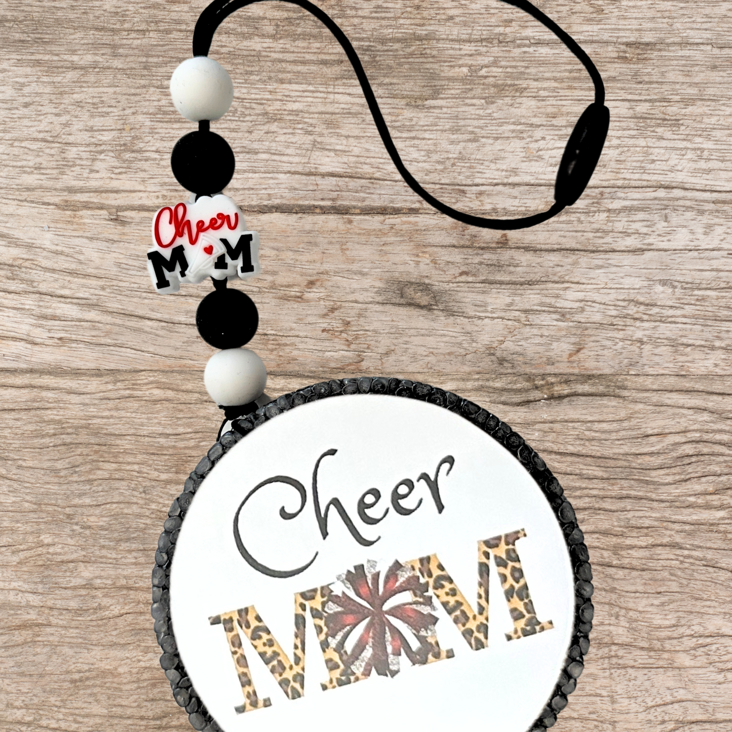 Cheer Mom Silicone Focal Bead | 12 pack
