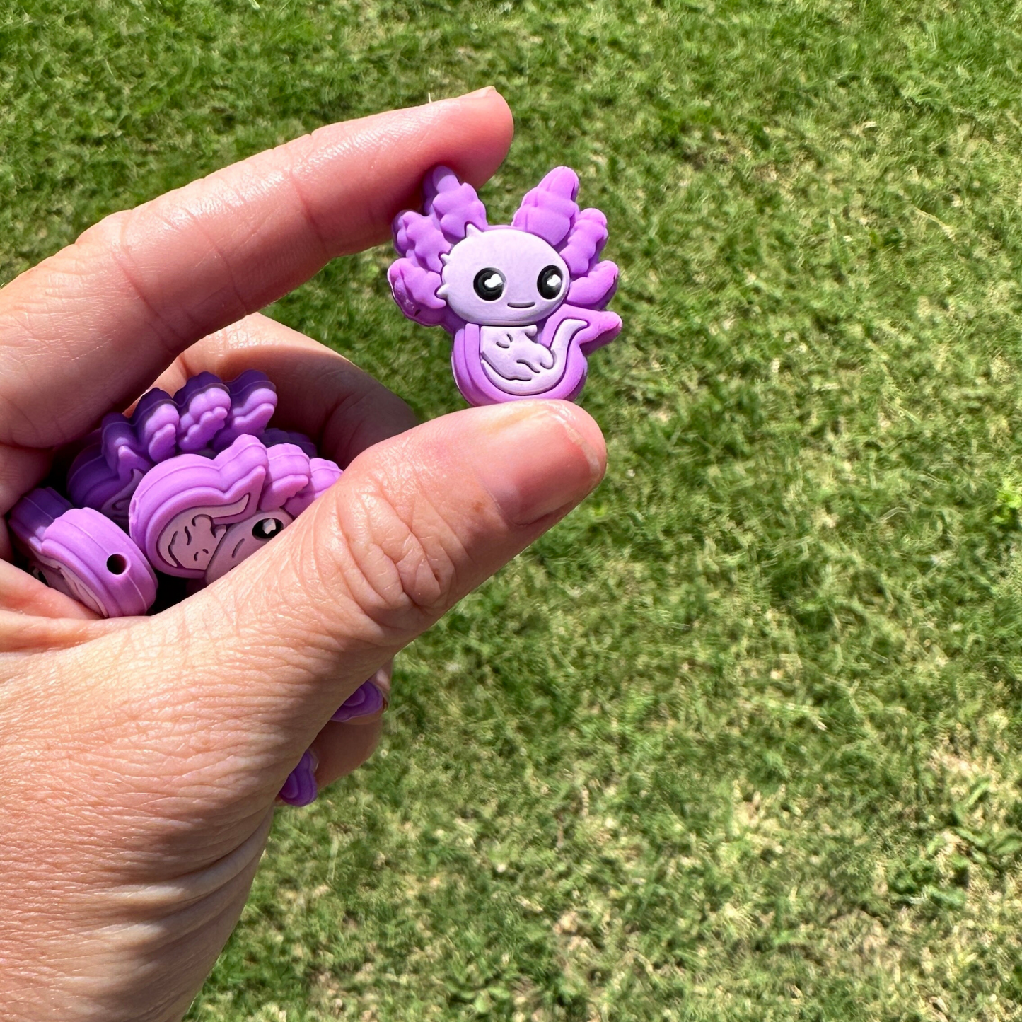 Purple Axolotl Focal Beads Silicone