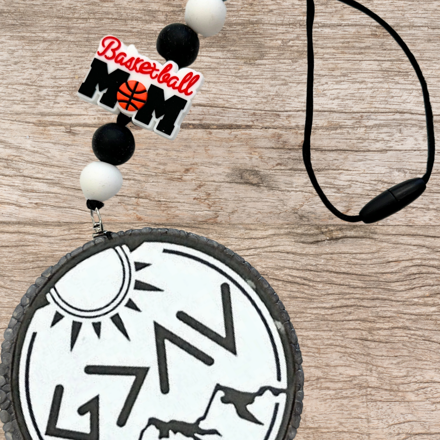 Basketball Mom Silicone Focal Bead | 12 Pack