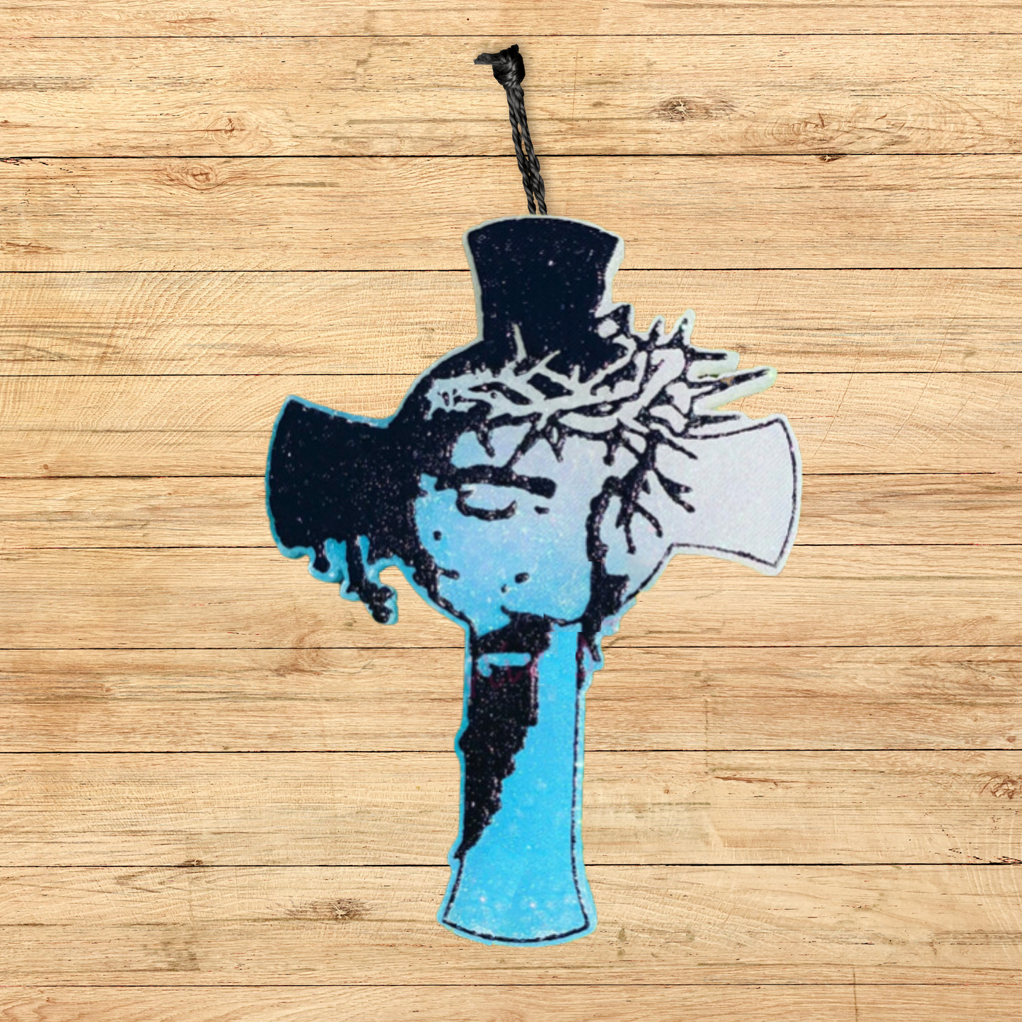 Cross with Jesus with Crown of Thorns Silicone Mold