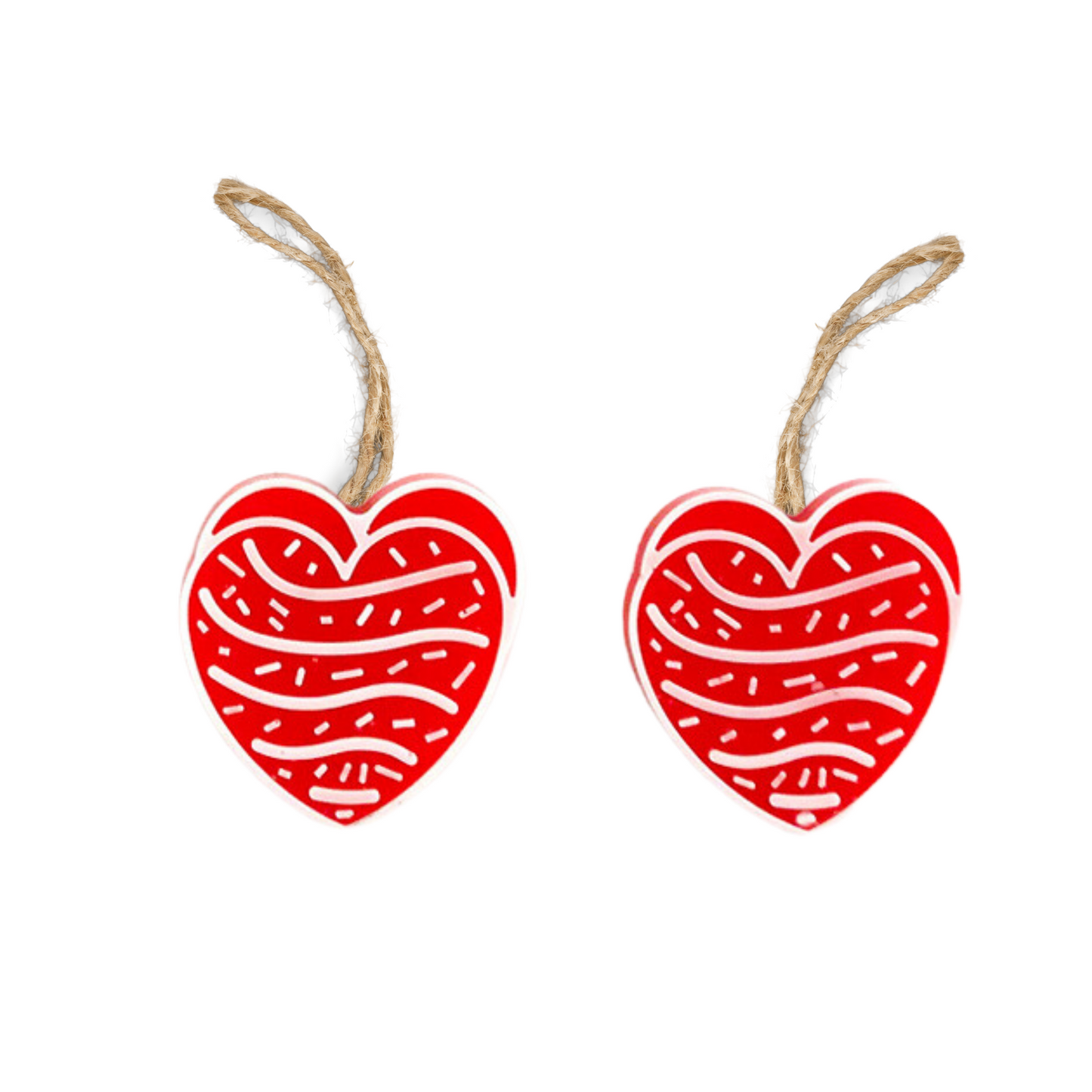 Double Heart Debbie with Little Sprinkles Silicone Mold