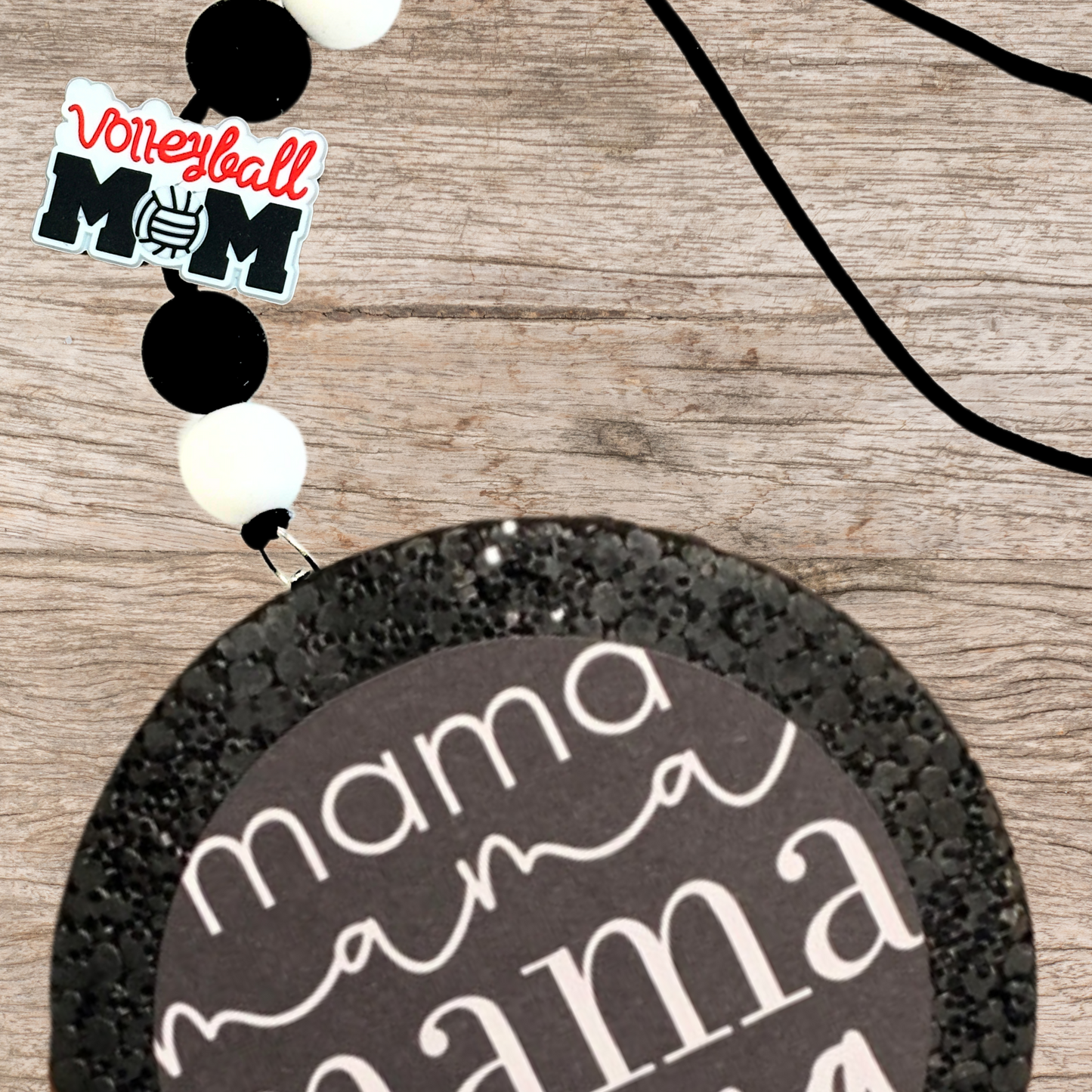 Volleyball Ball Mom Silicone Focal Bead | 12 Pack