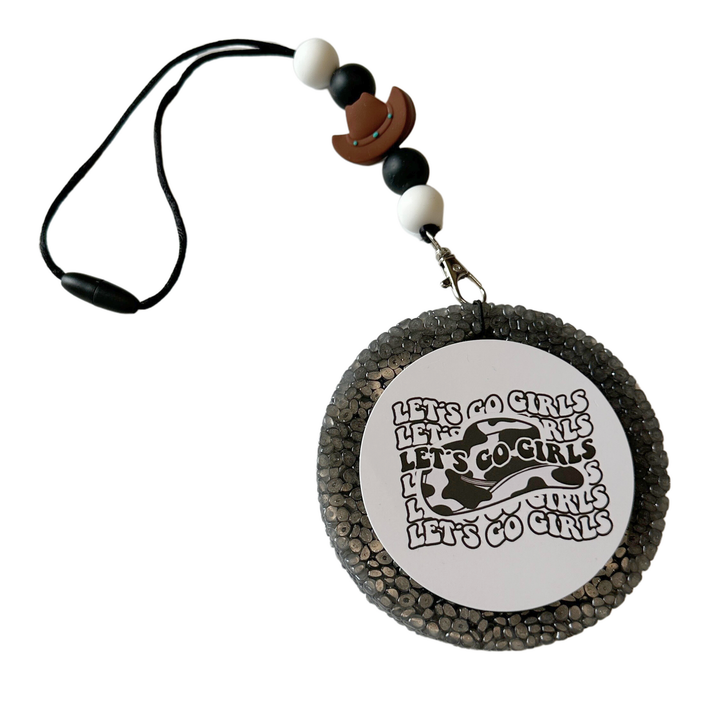 Cowboy Hat with Turquoise Silicone Bead | 12 pk