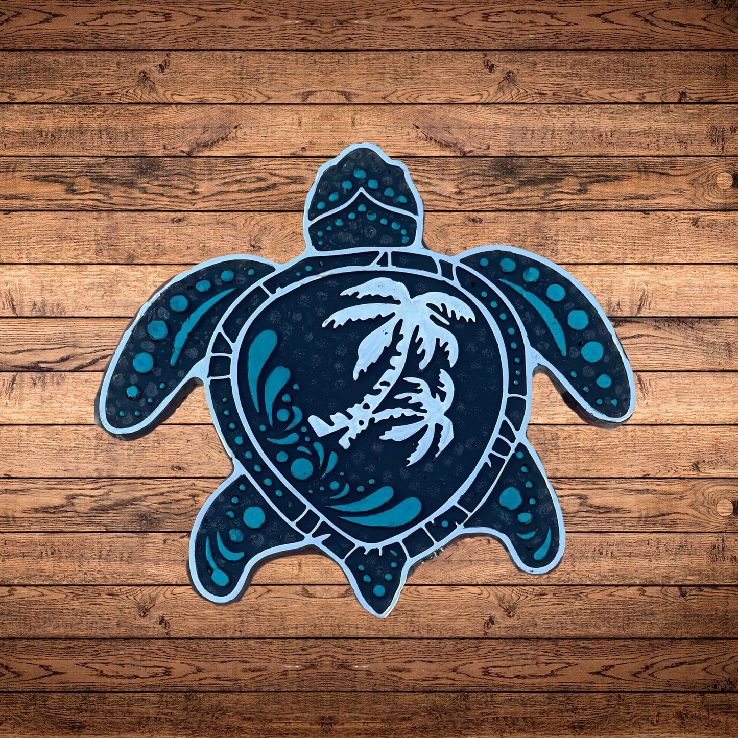 Sea Turtle Tropical Scene Silicone Freshie Mold 4.75x4.35x1”