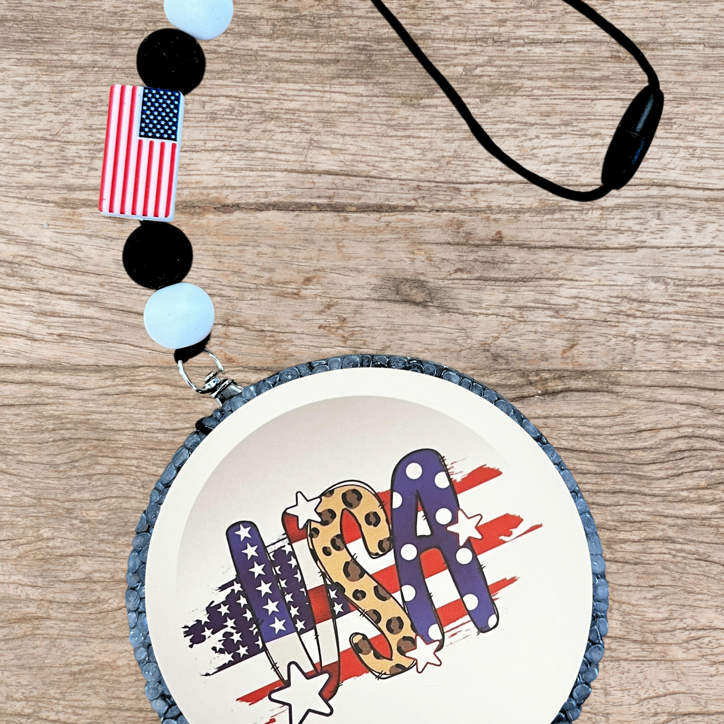 American Flag Silicone Focal Bead Set | 12 Pack