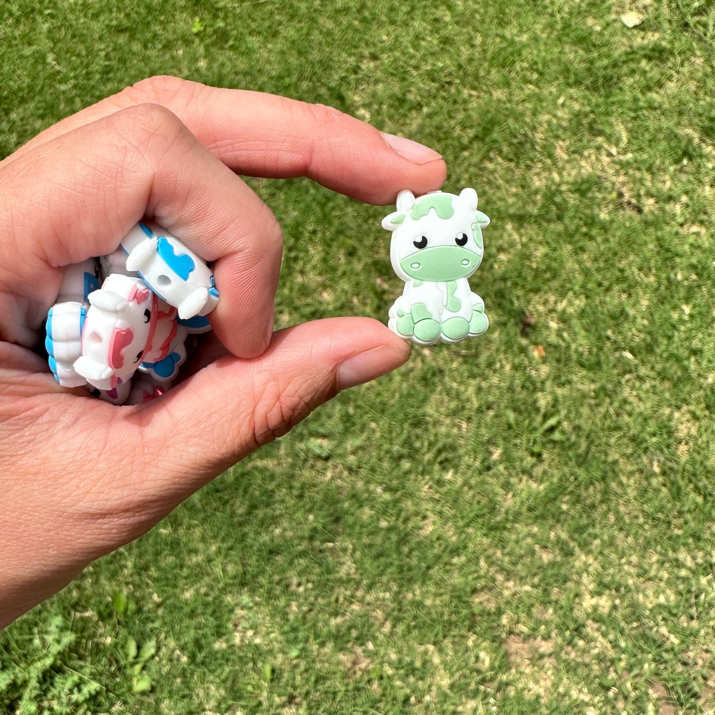 Dairy Cow Silicone Beads | Mixed Assorted | 12 pk