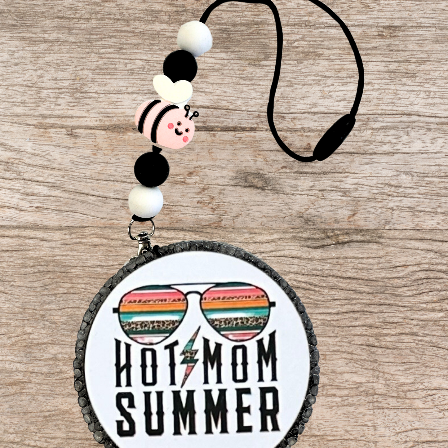 Pink Bumble Bee Silicone Focal Beads | 12 Pc