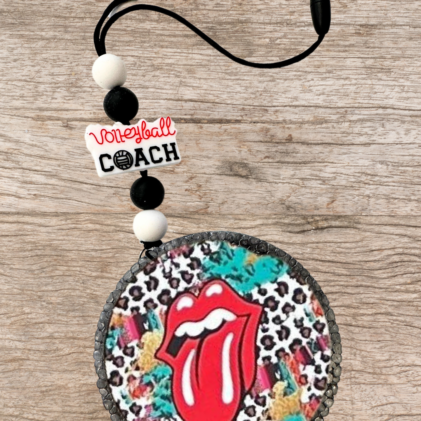 Volleyball Coach Silicone Focal Bead | 12 pack