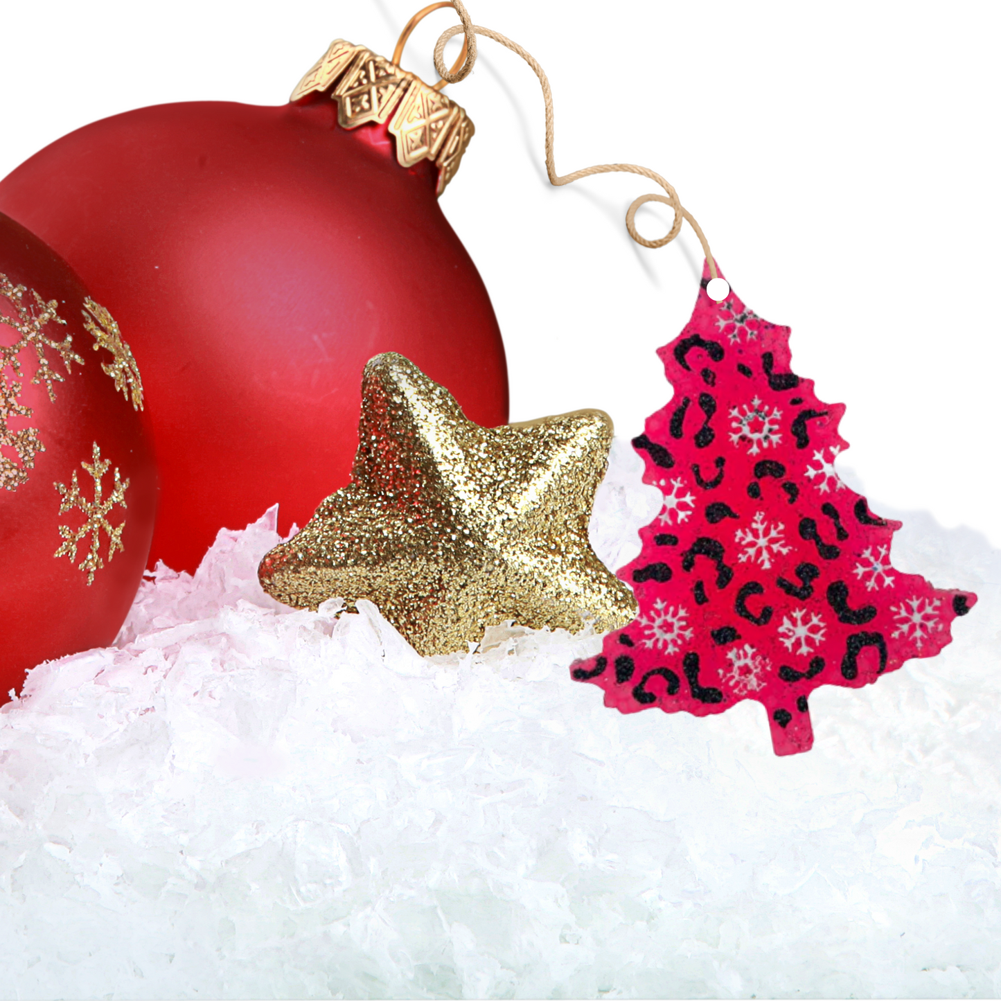 Leopard Christmas Tree with Snowflakes Silicone Mold includes 1 silicone mold in the shape of Leopard Christmas Tree with Snowflakes Freshie Silicone Mold! This mold measures 5" Tall x 4" Wide x 1" Deep, a thick durable quality silicone mold.