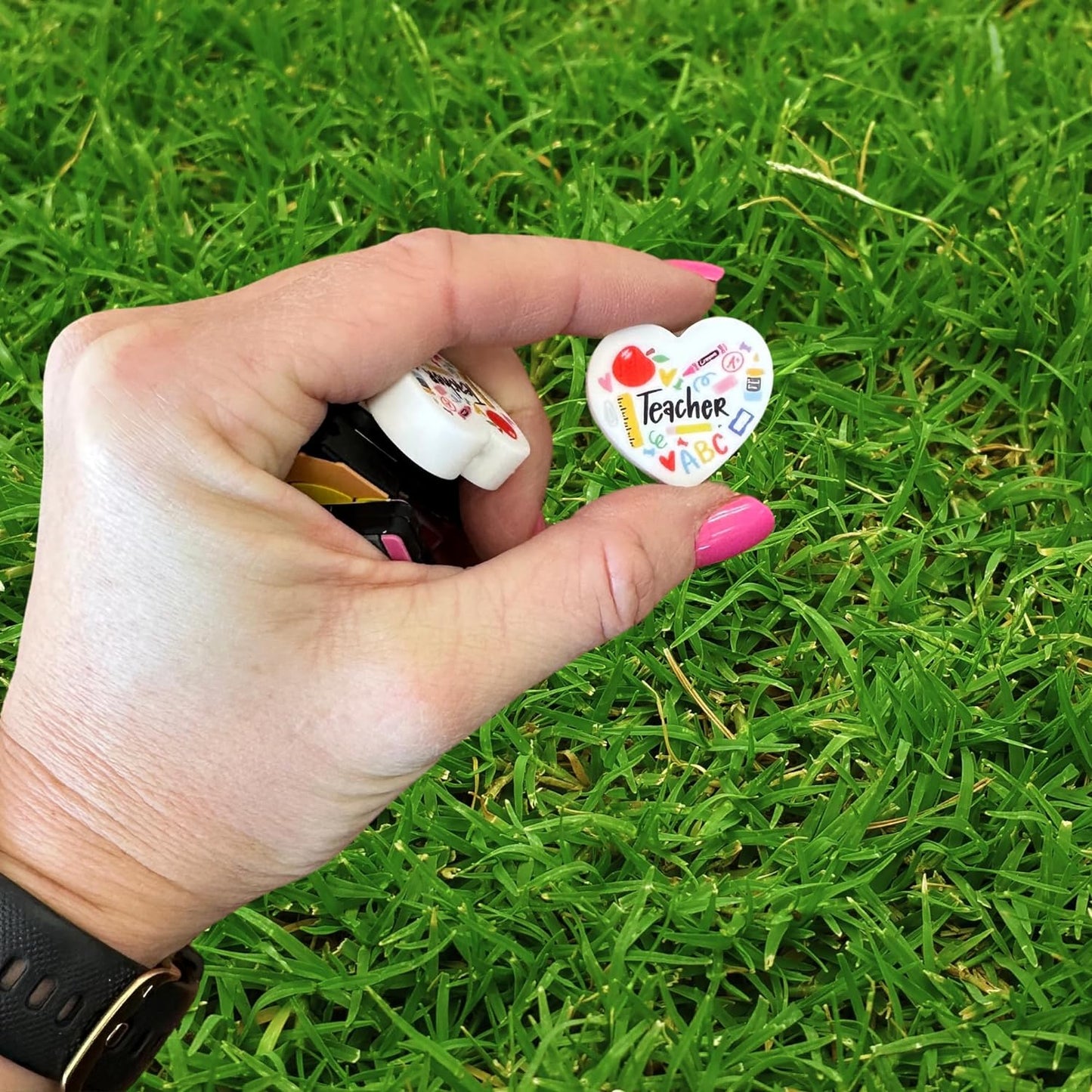 Teacher Vibes Pencil Ruler Silicone Focal Bead Set | 12 Pc Mixed Pack