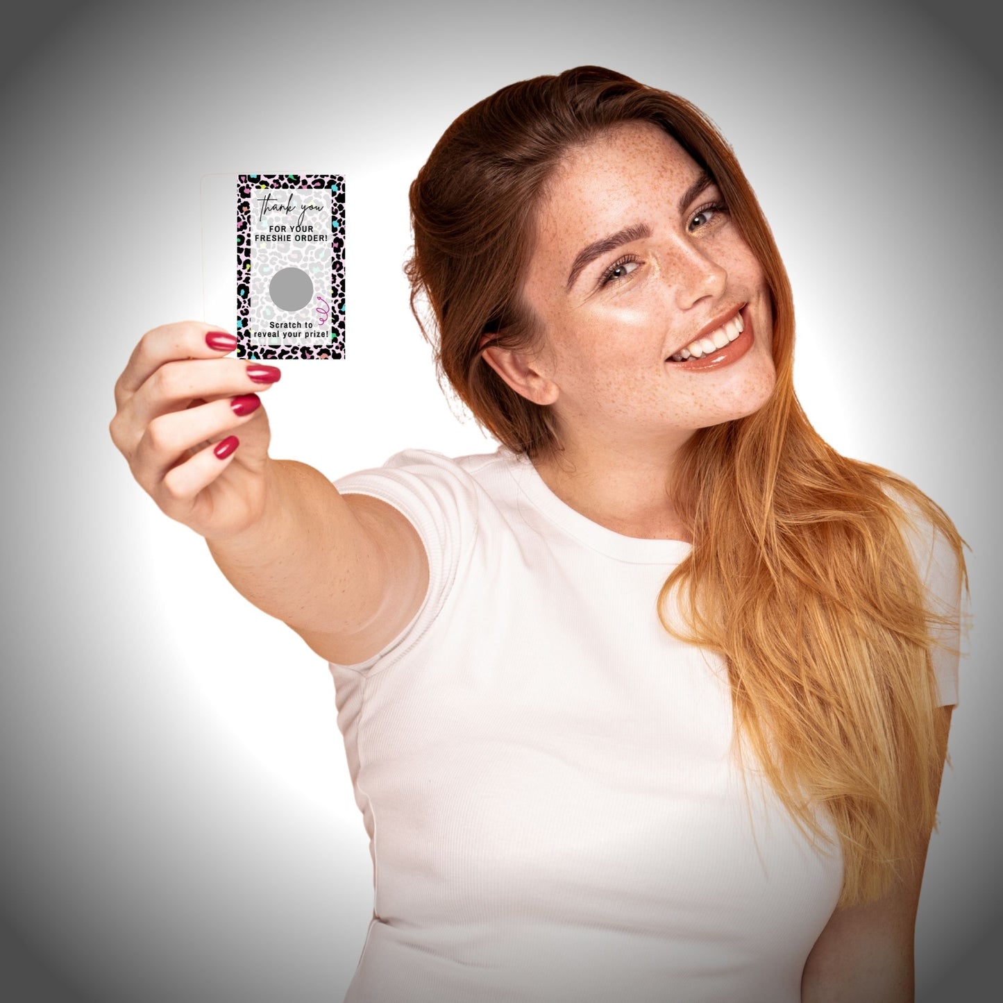 Freshies DIY Scratch Off Discount Card | 30 Pack | 2 x 3.5" inches Business Sized Card