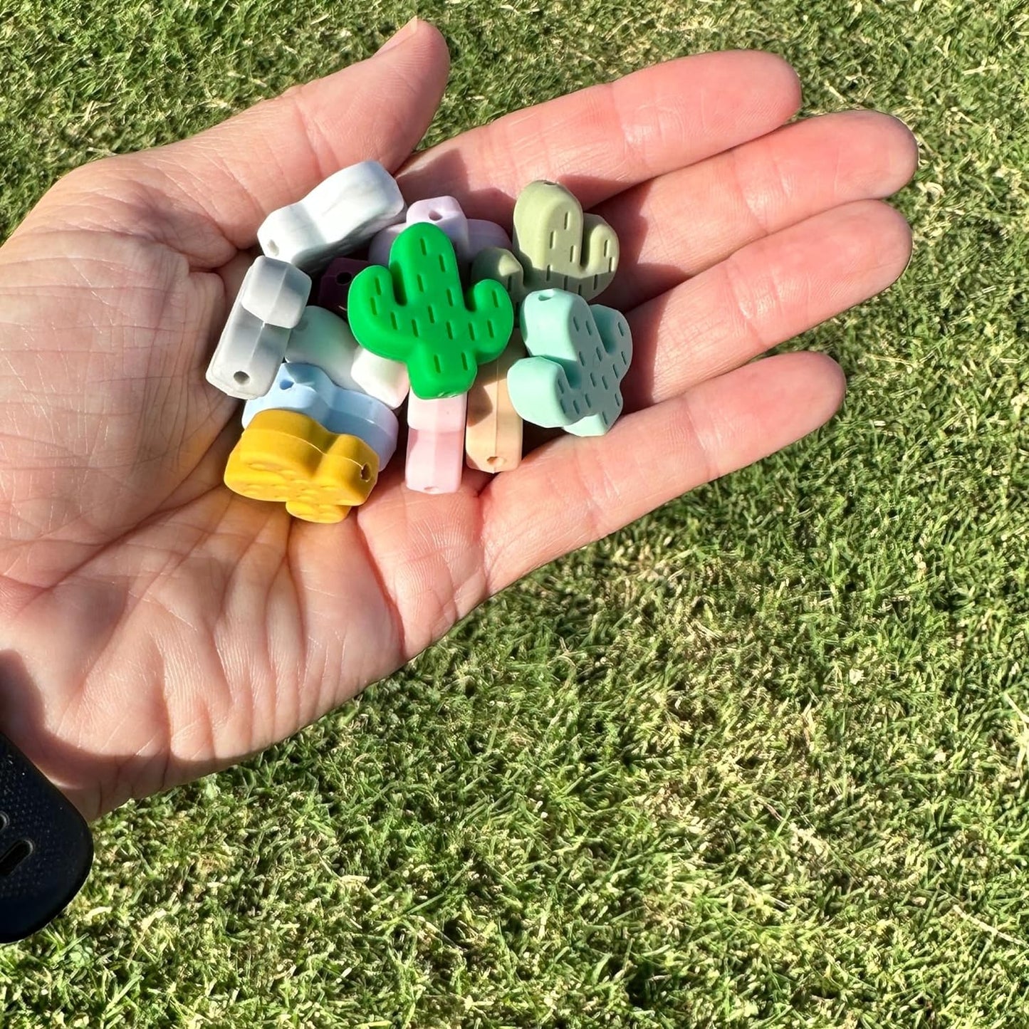 Cactus Focal Beads Silicone | 12 pk Mixed