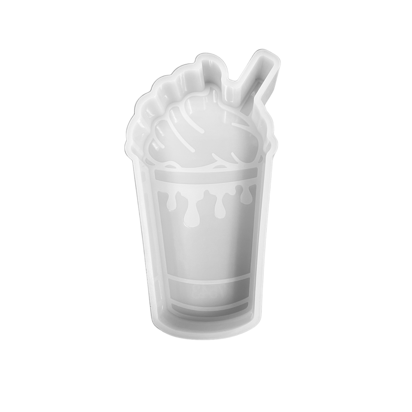 Coffee Drip Cup Mug Frappuccino Whipped Cream Straw Silicone Mold