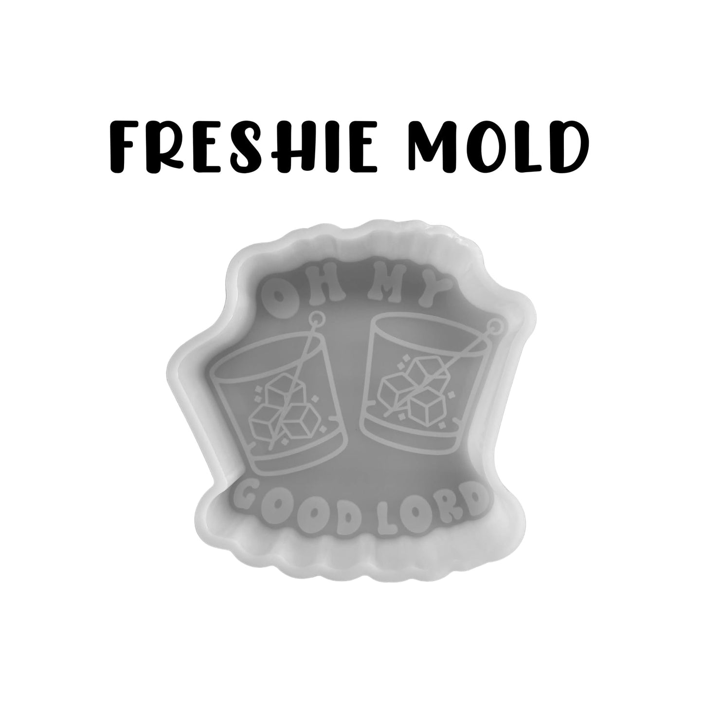 Oh My, Good Lord Double Shot of Whiskey Bar Song Car Freshie Silicone Mold 3.7x4x0.8” Glasses Two Steppin Song Lyrics Cocktail Drink