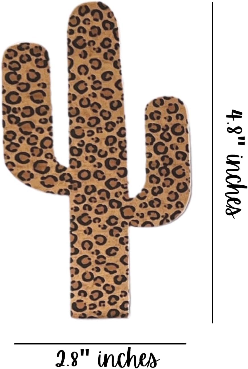 Cactus Shape Car Freshie Cardstock Cutouts 4.8” x 2.8” inch | 12 PK MIXED Designs for Scented Aroma Bead Bake Oven Safe Fits Small Baja Cactus Silicone Mold