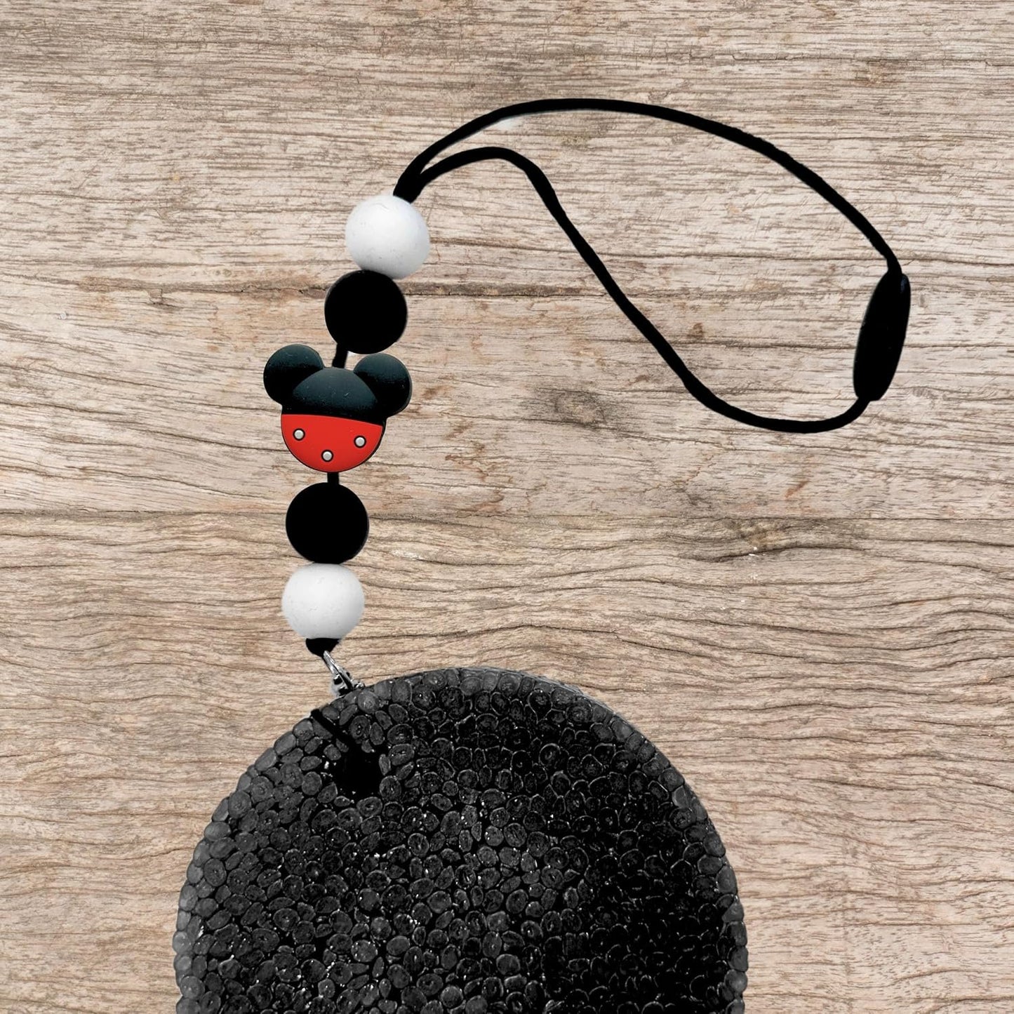 Mouse Ears Silicone Focal Beads 12pk Bulk 0.97x1.18” Magical Beadable Pen Character DIY Bracelet Making Kit Castle Keychain Mixed Craft