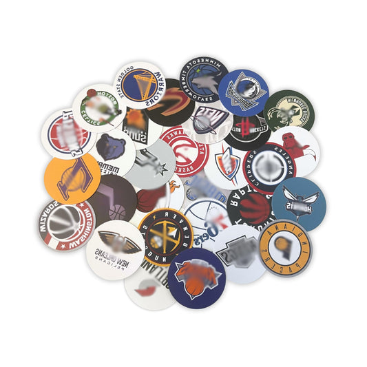 Pro Basketball Team Cardstock Cutouts Rounds 30pk 2.5” Inches Bulk Pack Circles Sports National League for Freshie Bake Aroma Scented Oil Resistant