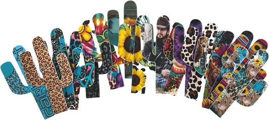 Cactus Shape Car Freshie Cardstock Cutouts 4.8” x 2.8” inch | 12 PK MIXED Designs for Scented Aroma Bead Bake Oven Safe Fits Small Baja Cactus Silicone Mold