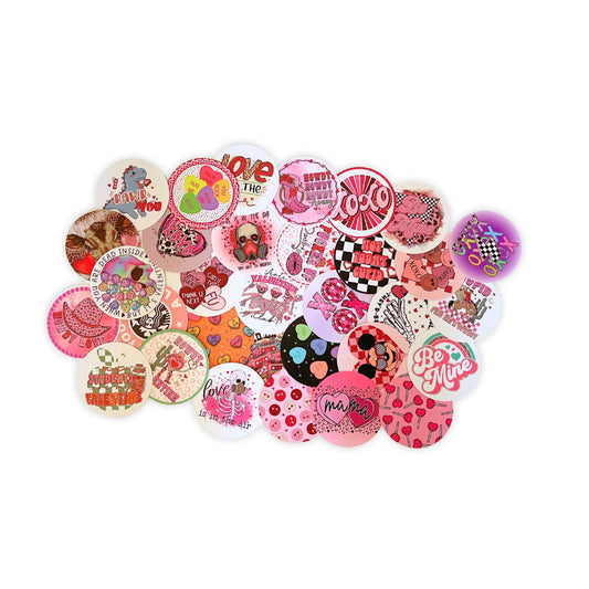 Valentine’s Day Anti-Valentine Circle Cardstocks for Freshie Cutouts 3” 32pk Mixed Heart Bulk Silicone Mold Conversation Supplies Aroma Beads Bake