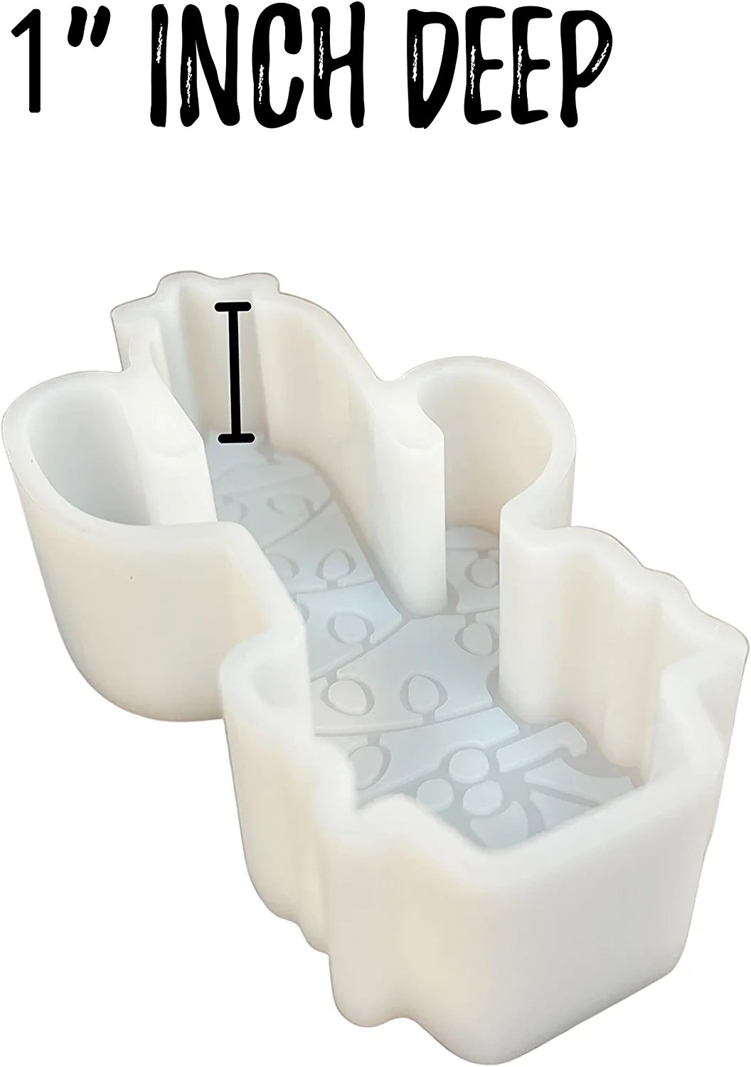 Christmas Cactus with Light in Pot Holiday Freshie Silicone Mold Heat Resistant Baking Scented Aroma Beads Freshie Supplies 5x2.5” inches