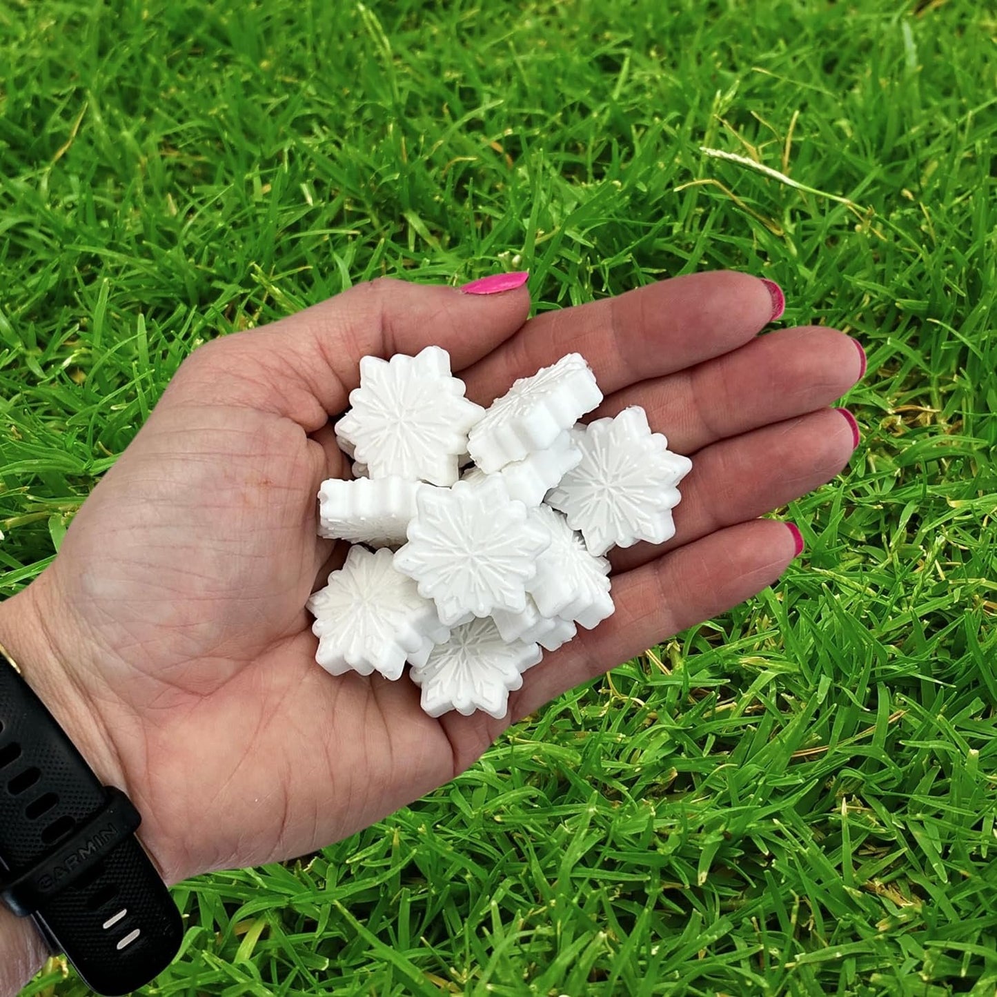 Lashicorn White Snowflake Silicone Focal Bead | 12 Pack Christmas Holiday Winter for Freshie Hangers Beaded Pens 1.1” Wholesale Bulk Keychain Brushes