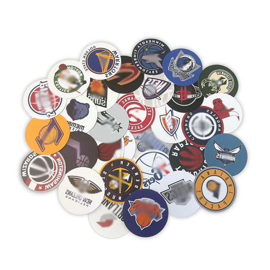 Pro Basketball Team Cardstock Cutouts Rounds 30pk 3” Inches Bulk Pack Circles Sports National League for Freshie Bake Aroma Scented Oil Resistant
