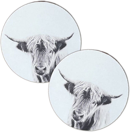 Highland Dairy Cow Cardstock Cutouts for Freshies | 12 Pack | 2.5" Inch Circles | Freshie Supplies | Western Designs