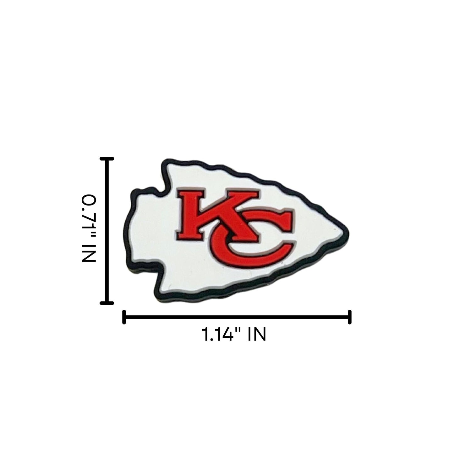 Lashicorn Kansas City Focal Bead Sports Football 12pk 1.14” for Bulk Keychains Silicone Charm Beadable Pens Freshie Hangers Arrowhead Jewelry Assorted Logo