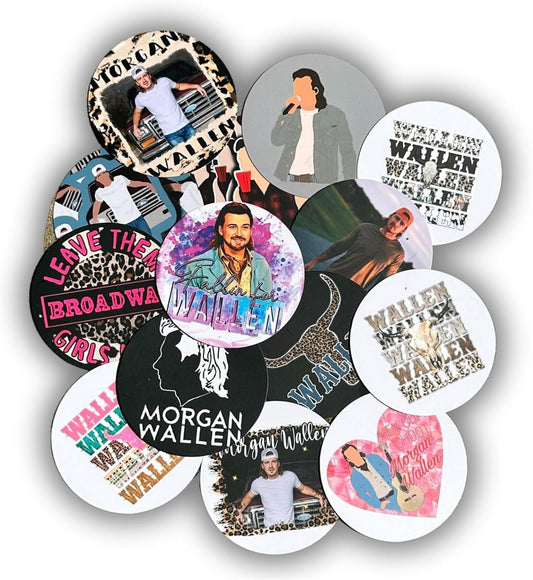 Lashicorn Wallen Freshie Cardstock Cutouts Rounds 3” inch | 12 pk Mixed Scented Aroma Beads Bake for Car Freshie Designs Inserts Morgan Country Music Singer