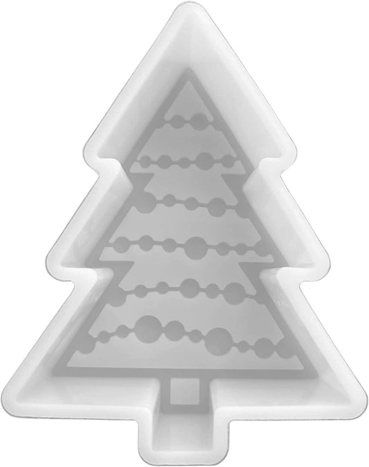 Christmas Tree Freshie Silicone Mold | 3.25" Wide x 4.25" Long x 1" Deep | Freshies, Silicone Mold for Epoxy, Resin, Car Candle| Christmas Tree with Lights for Scented Aroma Beads Holiday