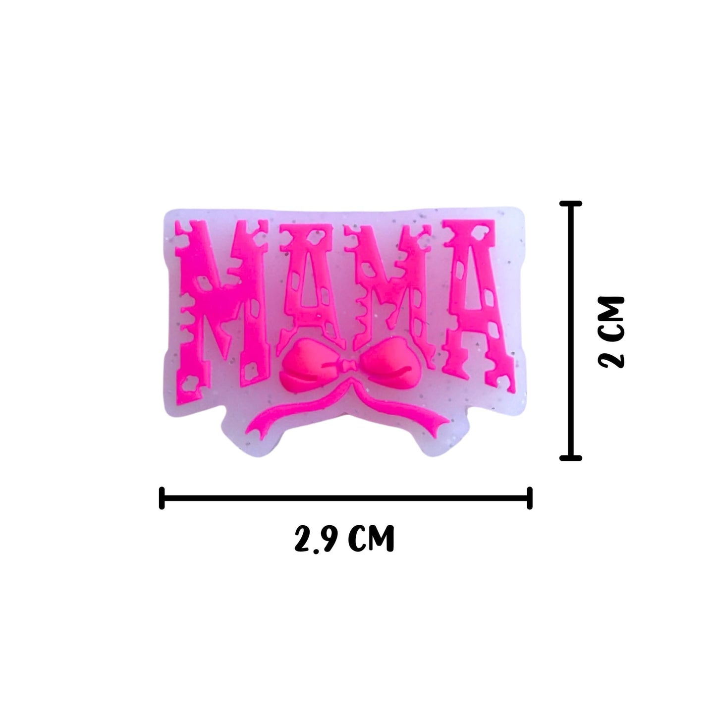 Bow Pink Mama Glow in The Dark Silicone Focal Beads 2.9cm 12pk Bulk Country Dog Cowgirl Hat Boots for Beadable Pen Keychain