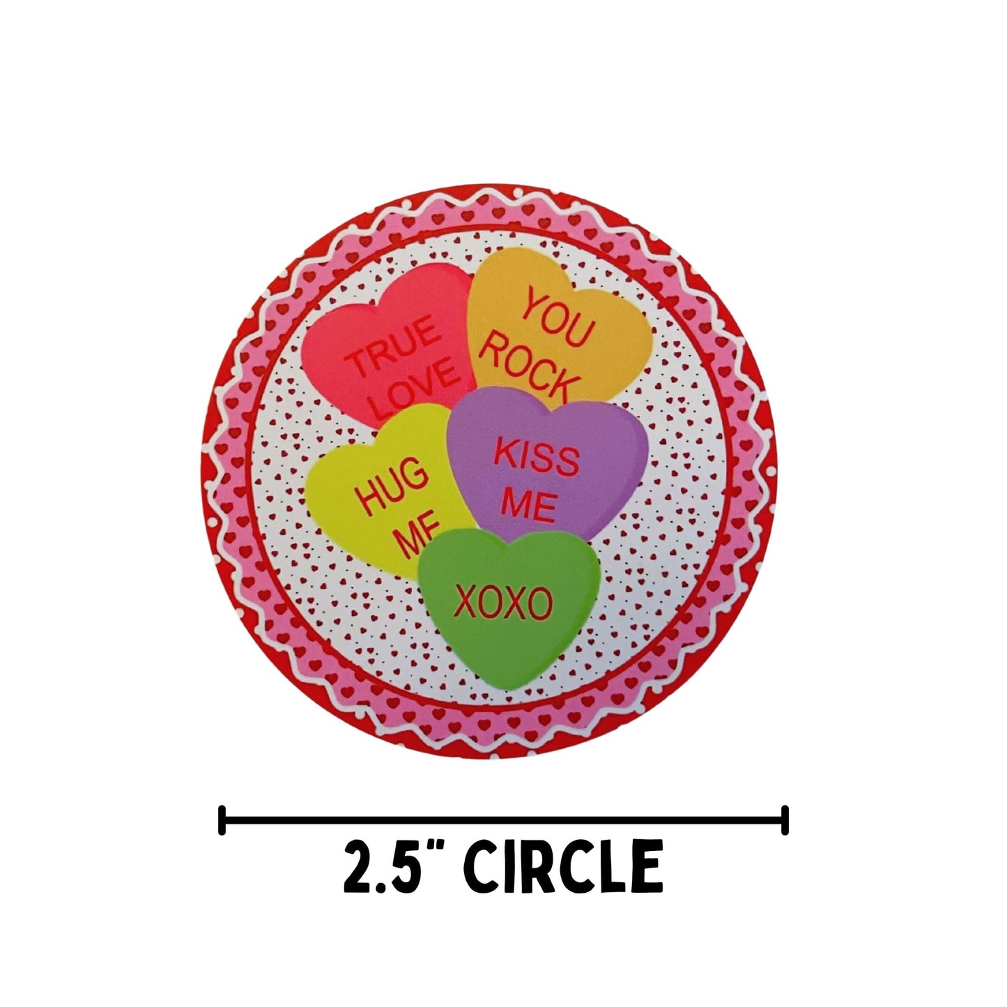 Anti-Valentine’s Day Valentine Circle Cardstocks for Freshie Cutouts 2.5” 32pk Mixed Heart Bulk Silicone Mold Conversation Supplies Aroma Beads Bake