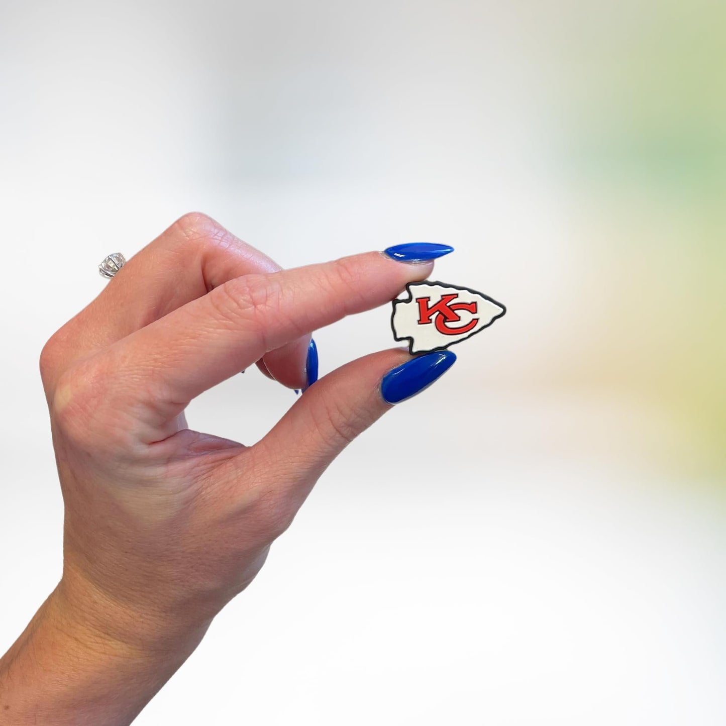 Lashicorn Kansas City Focal Bead Sports Football 12pk 1.14” for Bulk Keychains Silicone Charm Beadable Pens Freshie Hangers Arrowhead Jewelry Assorted Logo