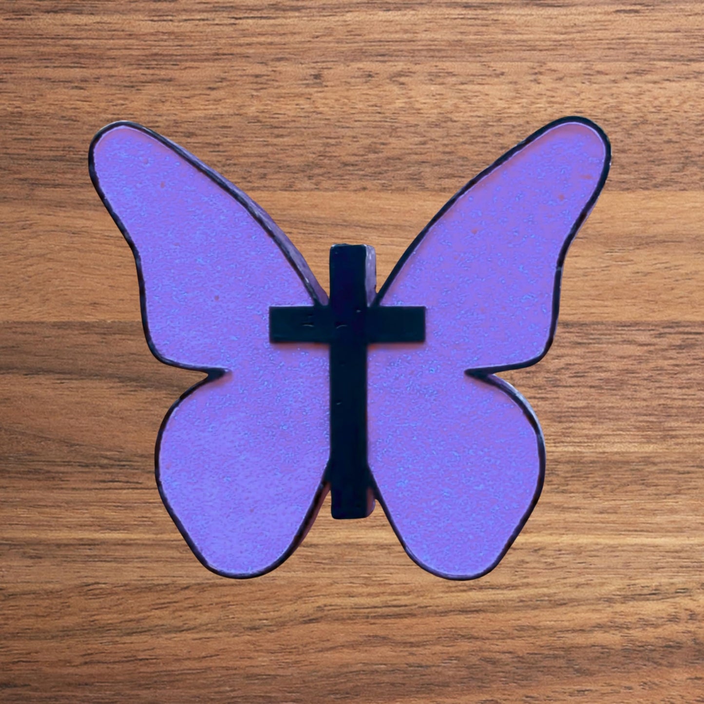 Butterfly with Cross Silicone Freshie Mold 4x3.5” Christian Religious Girly Bible Verse Country Aroma Beads Inspirational