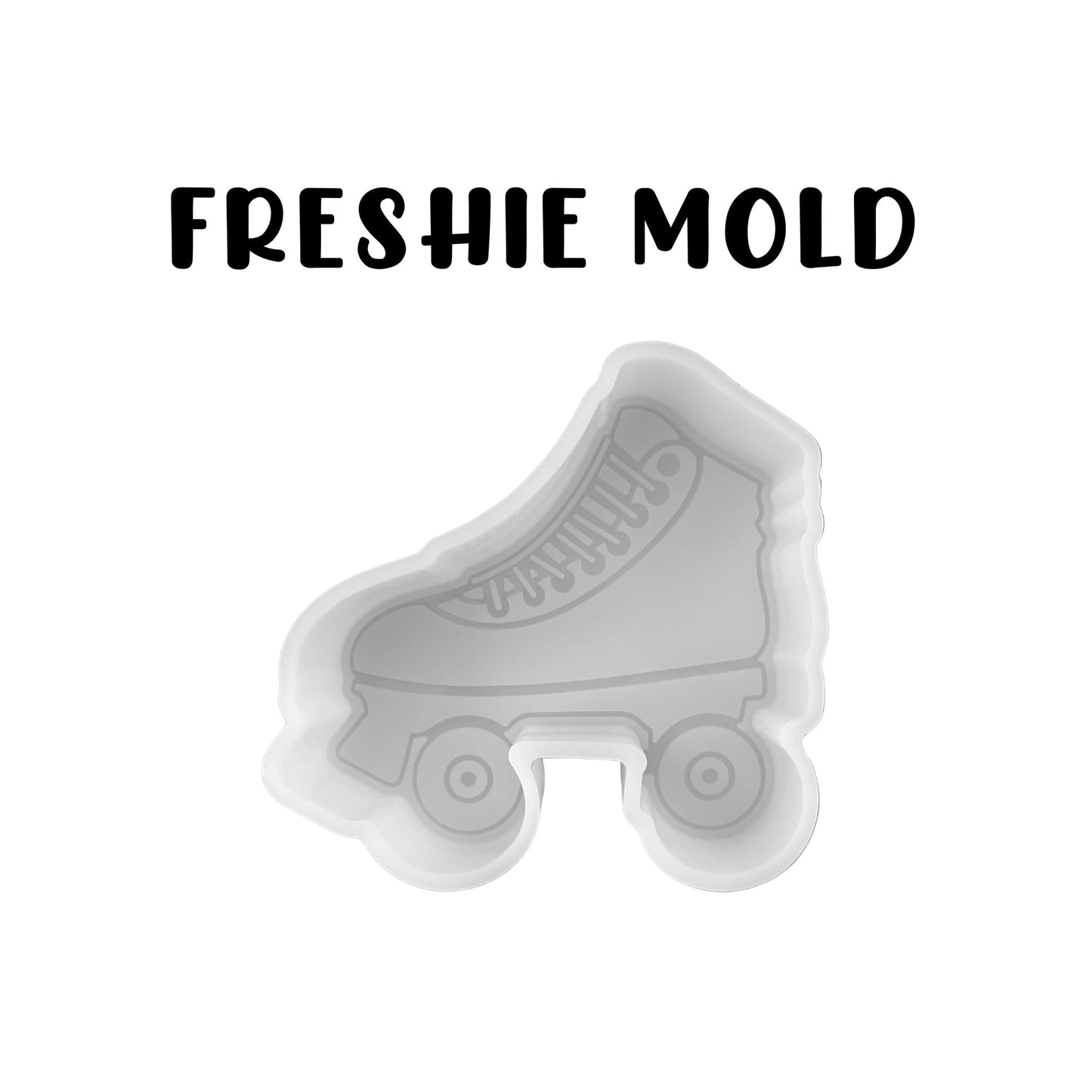 Roller Skates Derby Girl Car Freshie Silicone Mold 4x4x0.8” Skater Sports in Line Skating Rink Retro 70’s Daisy Aroma Air Freshener Epoxy Silicone Mold