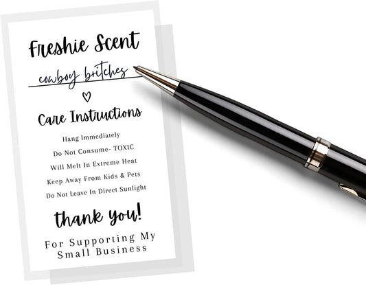 Freshie Label Stickers | 30 Pack | 2x3.5" inches Stickers | Freshies Supplies for DIY Crafts for use with Freshies Supplies, Beads and Silicone Molds, Freshies Scent Labels | White Background Design